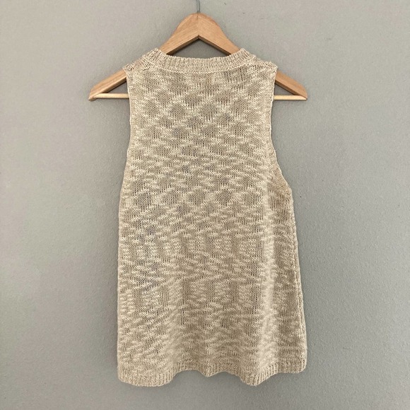 Evereve Shay Lace Up Top - Lace Up Detail - Neutral Color-Sz Medium - Picture 6 of 8